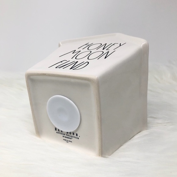 Rae Dunn HONEYMOON FUND Ceramic Money Bank - Picture 7 of 8